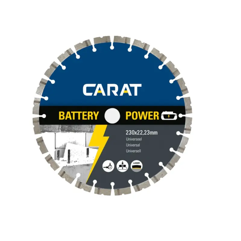 Neue Kollektion Carat Diamanttrennscheibe UNIVERSAL BATTERY POWER 230 mm Durchmesser CBP2303000