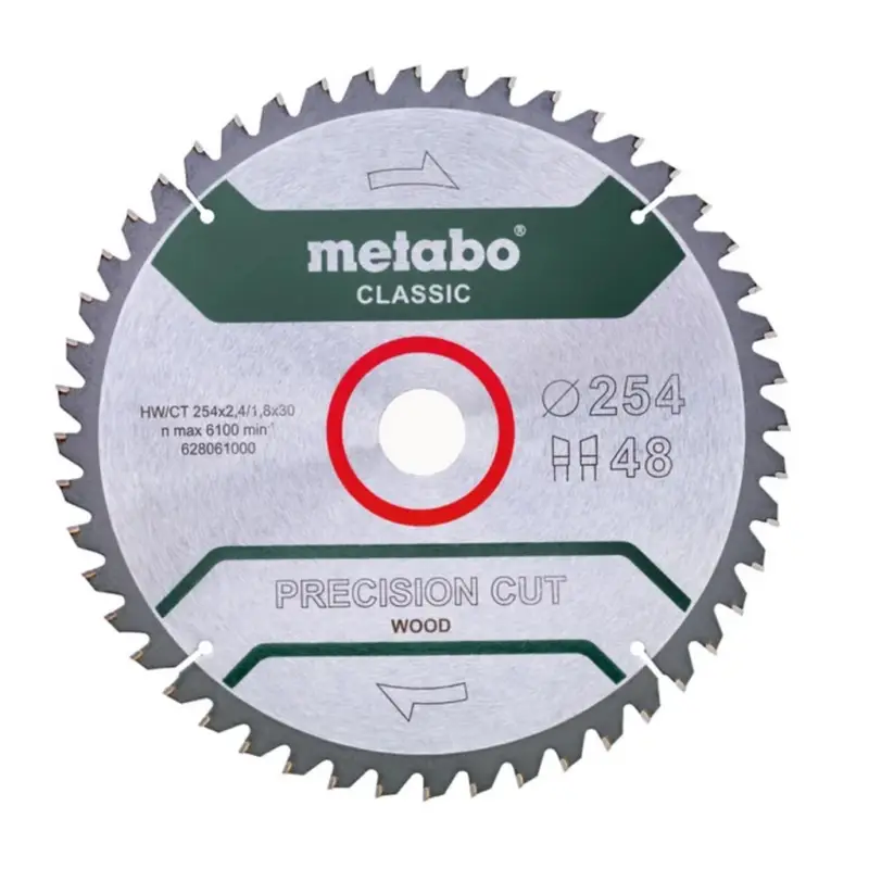Metabo Sägeblatt Precision Cut Classic für Holz 254 x 30 mm Z48 WZ 5 628061000 Preiswert