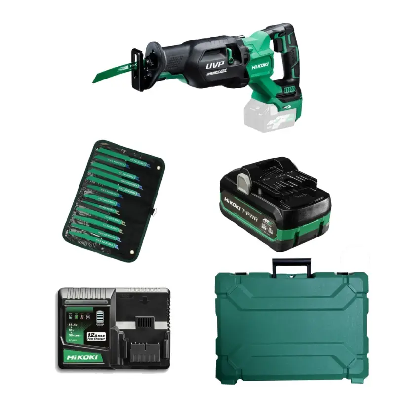 Top-Seller HiKoKi Akku-Säbelsäge CR36DAW4Z +Säbelsägeblatt Set+Akku+Schnellladegerät+Koffer