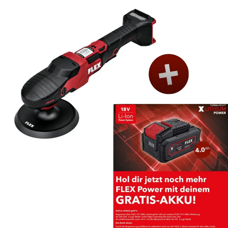 Flex Akku Rotationspolierer 18 V PE 2 18-EC C 150mm 2,1 kg leistungsstark 534653 Mega-Angebot
