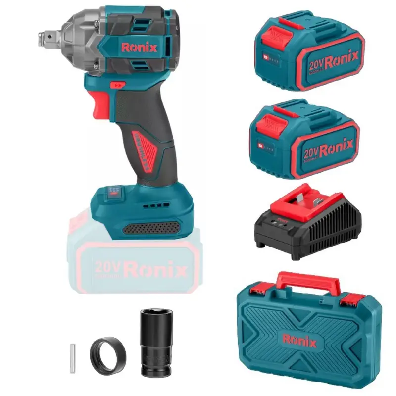Sale Ronix Akku Schlagschrauber 20 V 1/2 Zoll LED-Anzeige 350 Nm für Makita 18 V 8672