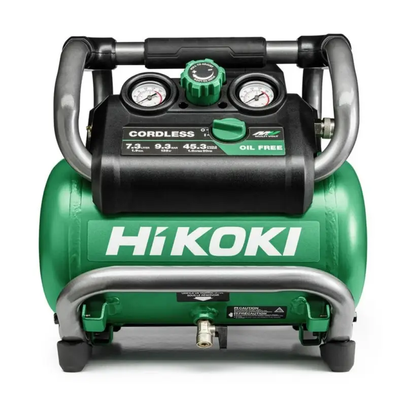 Preisreduziert Hikoki Akku-Kompressor EC36DAW4Z 36 V mit 7,6 l Kesselgröße ölfrei bürstenlos