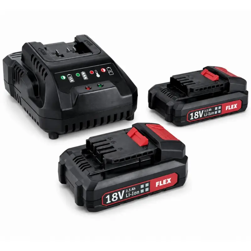 Flex Akku Starter Set P-Set 22 Q Power inklusive 2 Akkus und 1 Ladegerät 491357 Direkt Vom Hersteller
