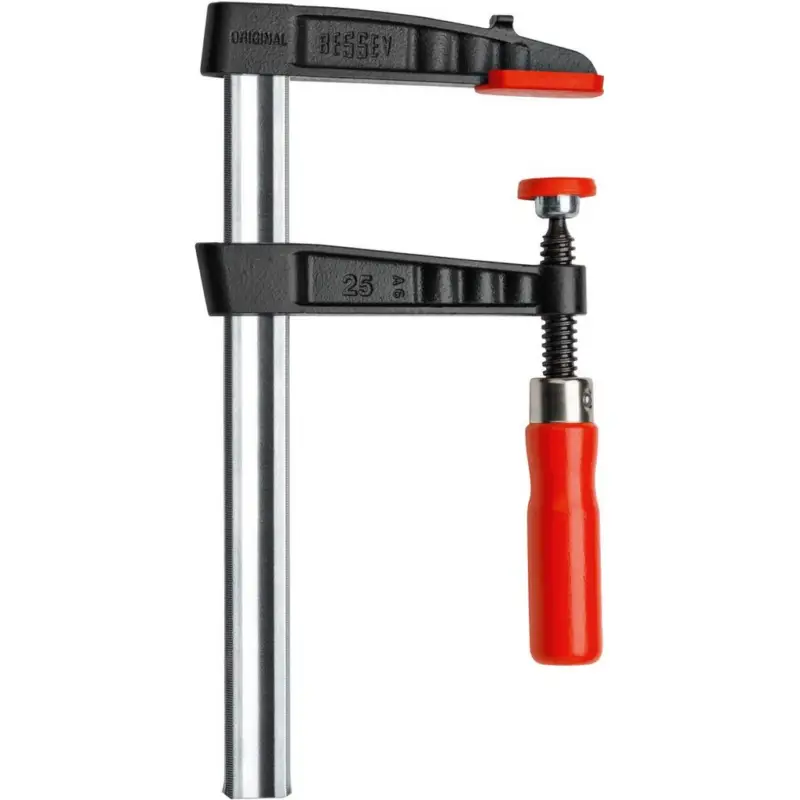 Preiswert Bessey Temperguss-Schraubzwinge mit bewährtem Holzgriff bis 6000 N TG12