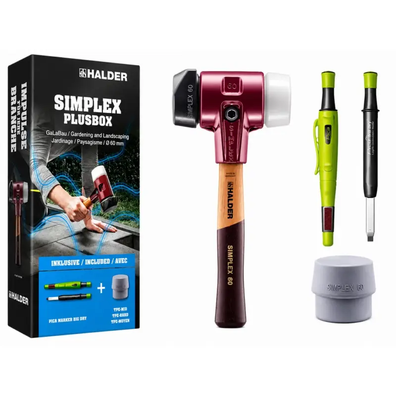 Halder SIMPLEX Plusbox GaLaBau Ø 60mm Standfuß plus PICA Marker Big Dry 3027s030 Zertifiziert