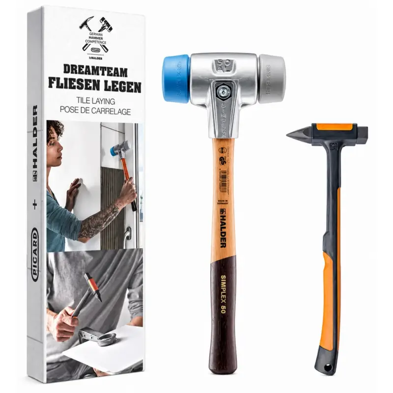 Halder Aktionsbox Dreamteam Fliesen legen und Picard Fliesenlegerhammer 3113s002 Top-Angebot